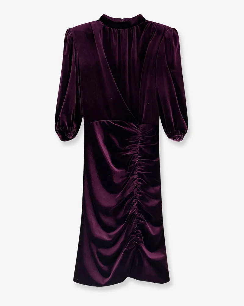 ACTUALEE Velvet dress with drapery -  - gender_Woman Purple