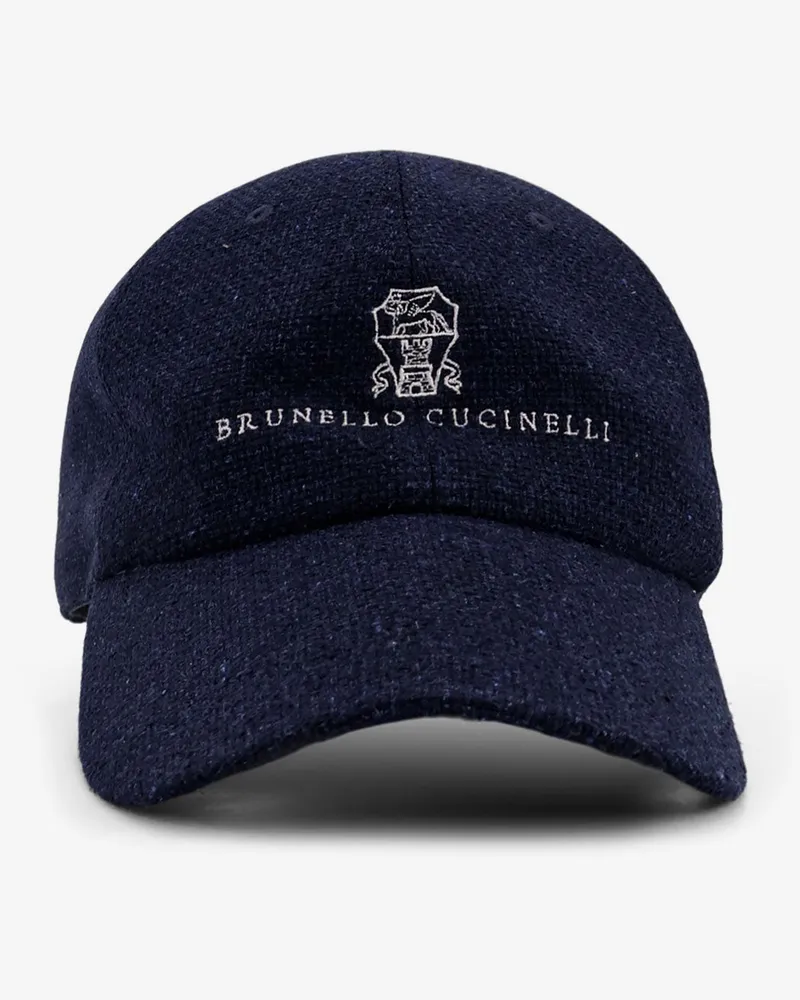 Brunello Cucinelli Silk, linen and wool hat -  - gender_Man Blue