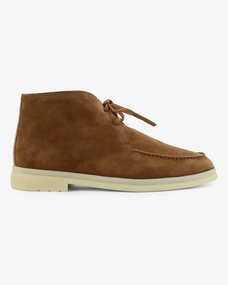 Loro Piana Walk and walk lace-up ankle boots -  - gender_Woman Beige