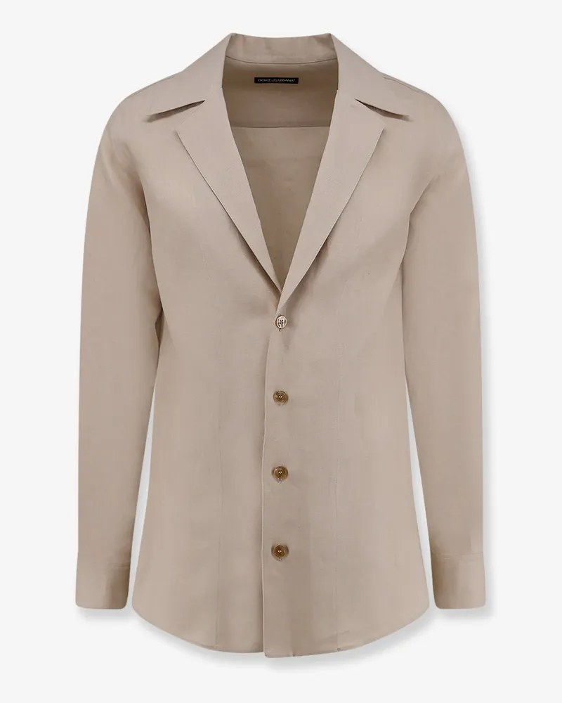 Dolce & Gabbana Linen shirt -  - gender_Man Beige