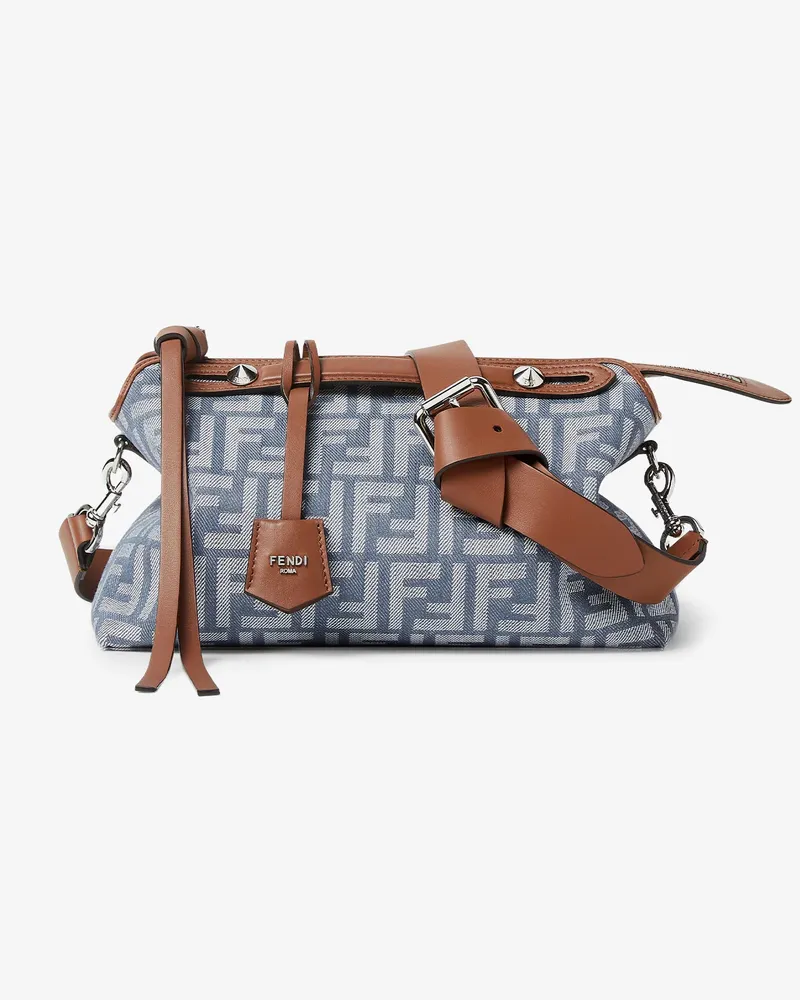 Fendi By The Way Soft Medium FF Jacquard denim crossbody bag -  - gender_Woman Blue
