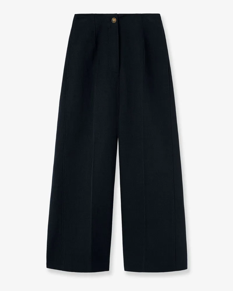 Loro Piana Kenith linen annd cotton trousers -  - gender_Woman Blue