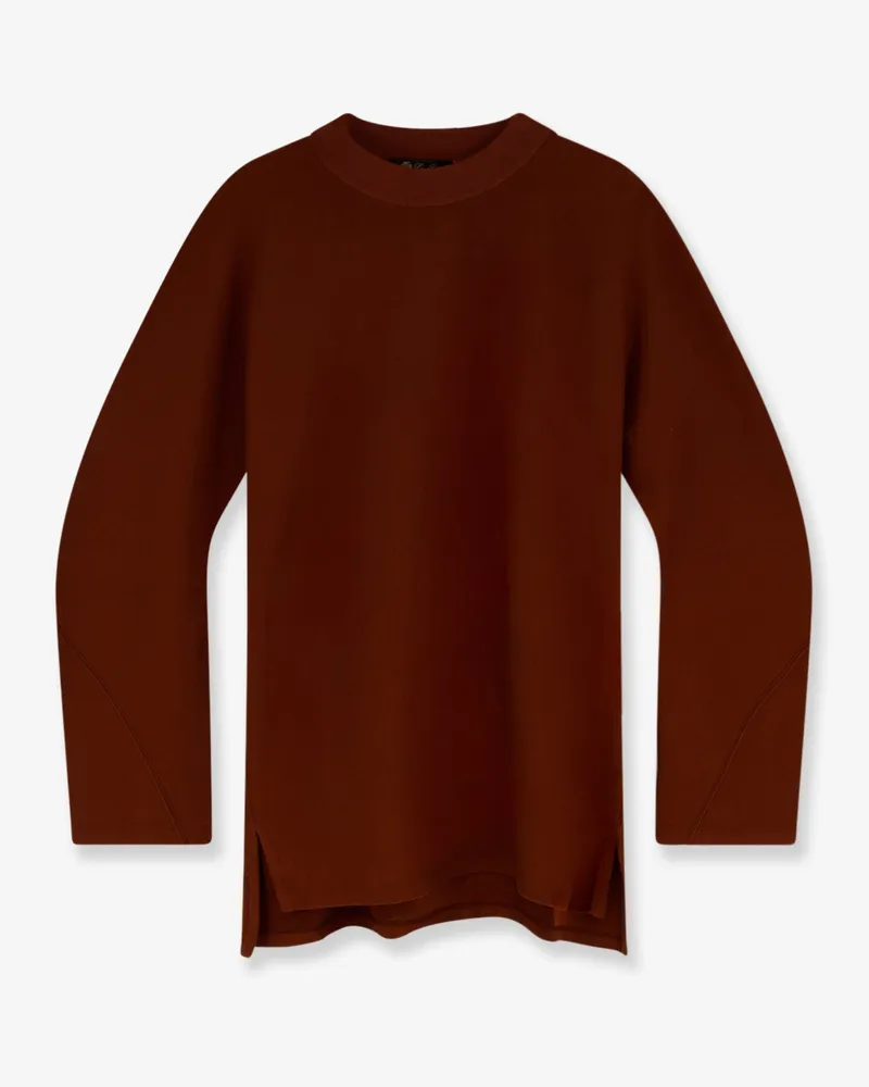 Loro Piana Neem cotton and cashmere sweater -  - gender_Woman Brown