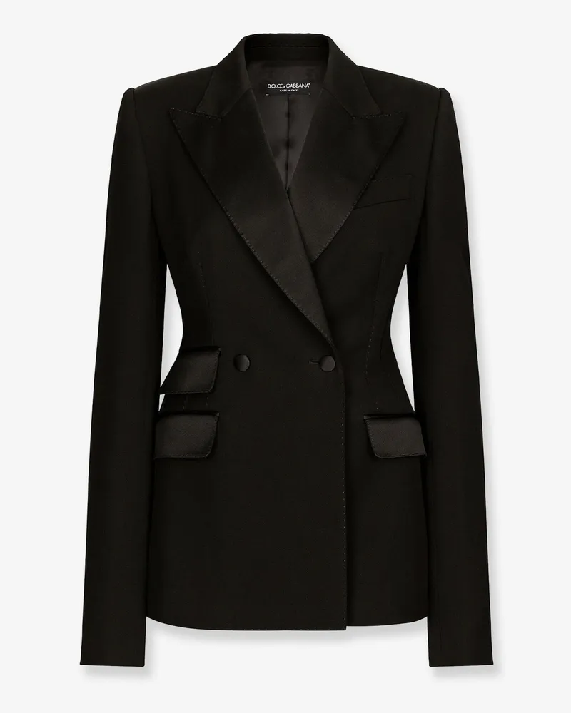 Dolce & Gabbana Tuxedo virgin wool and silk blazer -  - gender_Woman Black