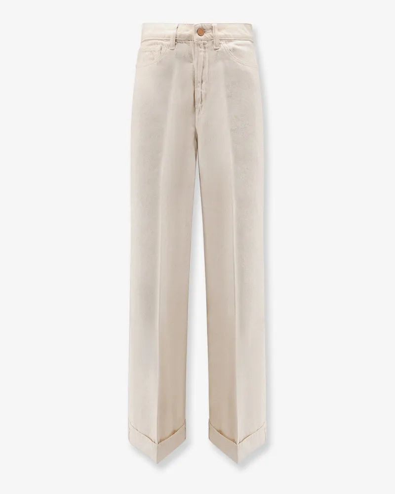 3x1 Flip Cuffed cream denim trousers -  - gender_Woman White