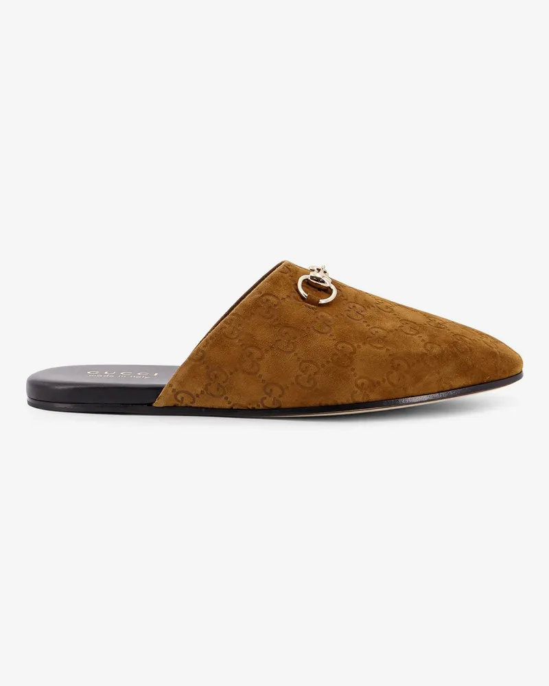 Gucci Suede sabot with horsebit detail -  - gender_Man Beige