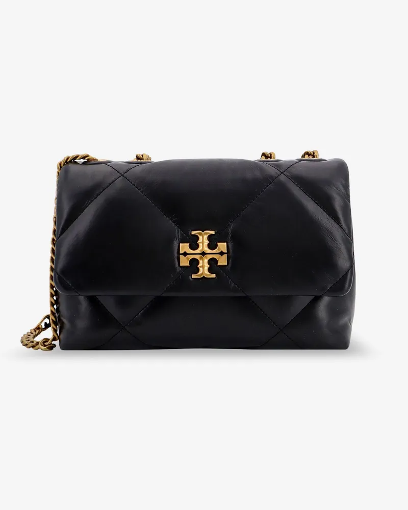 Tory Burch Kira matelassé leather shoulder bag with metal logo -  - gender_Woman Black
