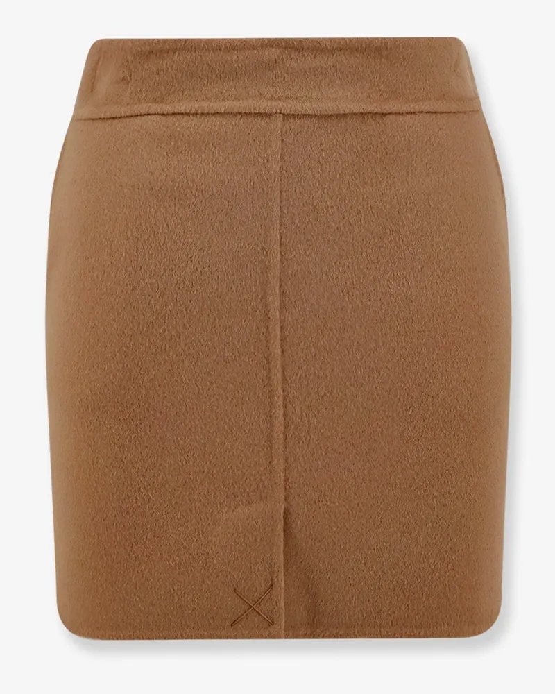 Semicouture Wool mini skirt -  - gender_Woman Beige