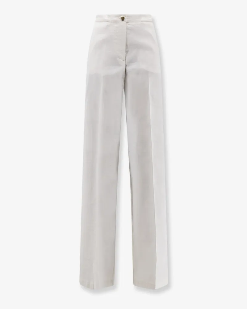 Pinko Jacopone linen and viscose trousers -  - gender_Woman White