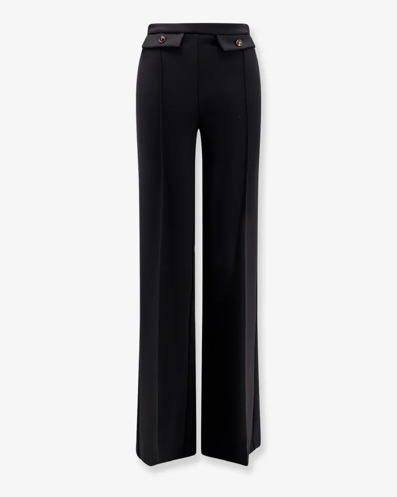 Elisabetta Franchi Trousers with double logoed button -  - gender_Woman Black