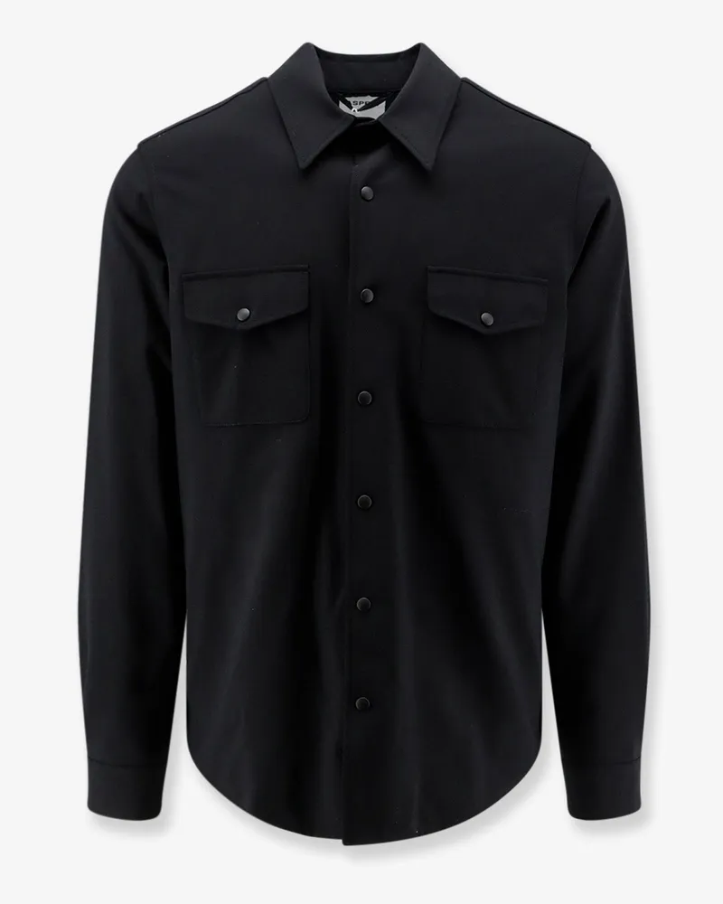 ASPESI Virgin wool blend shirt/jacket with thermal insulation -  - gender_Man Black