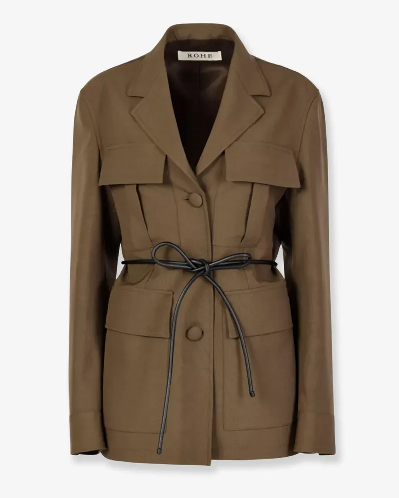 Róhe Safari virgin wool blazer -  - gender_Woman Green
