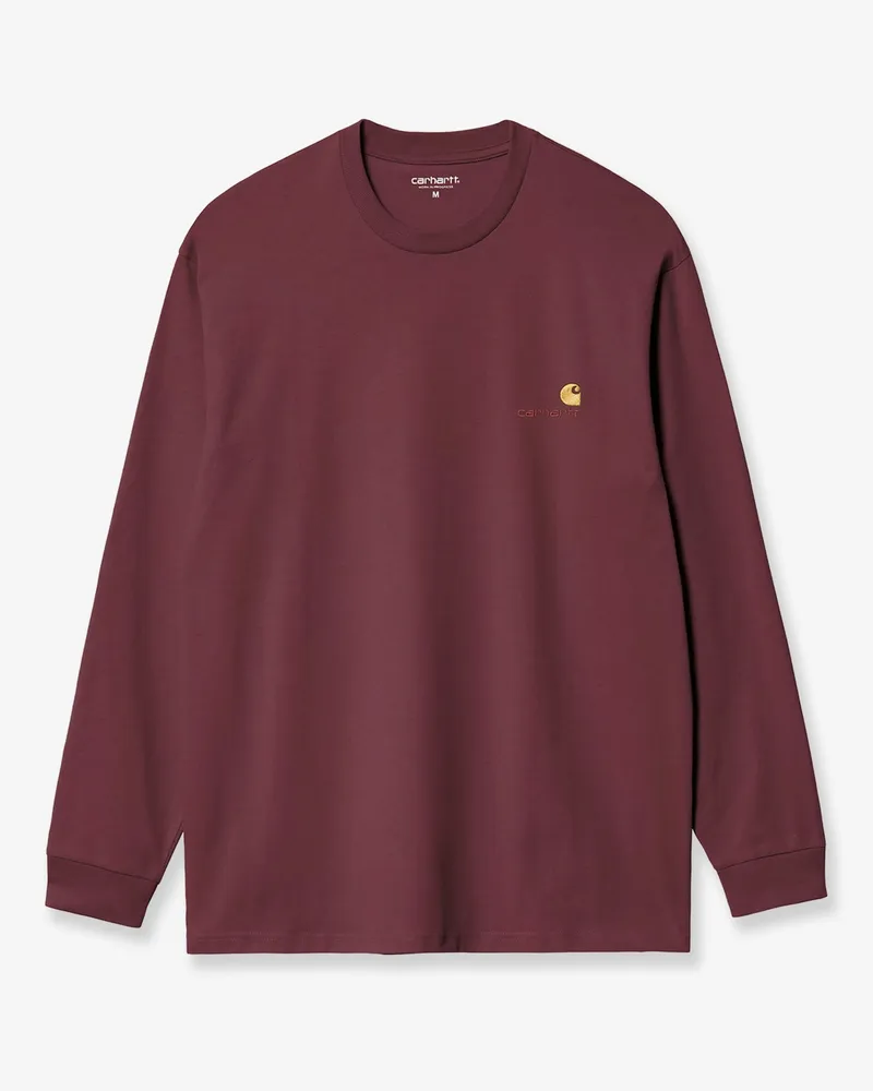 Carhartt WIP L/S American Script organic cotton T-shirt -  - gender_Man Purple