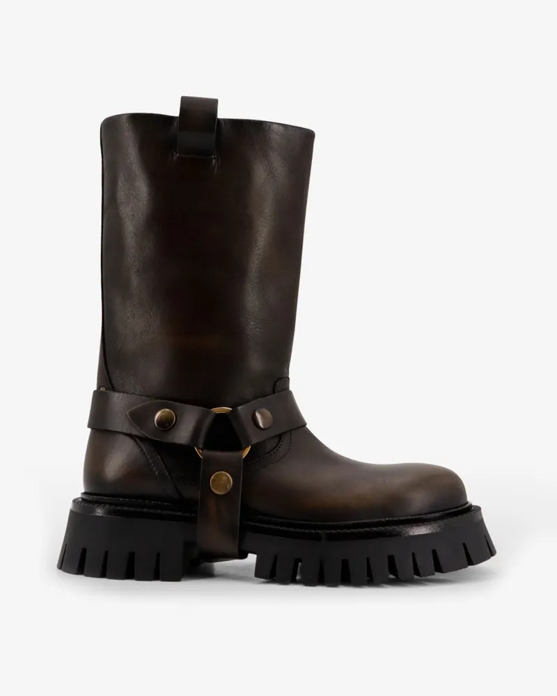 Golden Goose Kurt leather boots -  - gender_Woman Brown