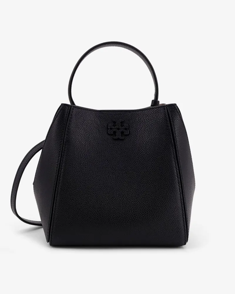 Tory Burch McGraw Small leather bucket bag -  - gender_Woman Black