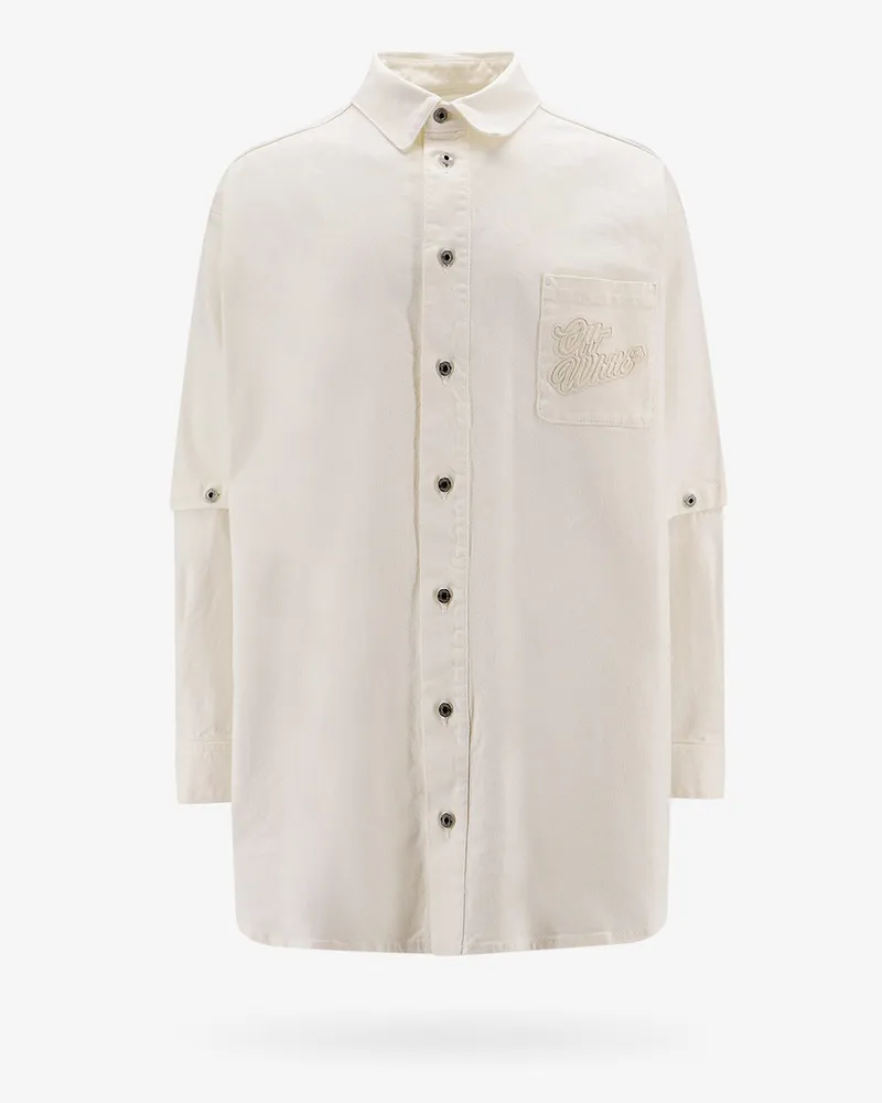 OFF-WHITE Oversize shirt with '90s logo -  - gender_Man White
