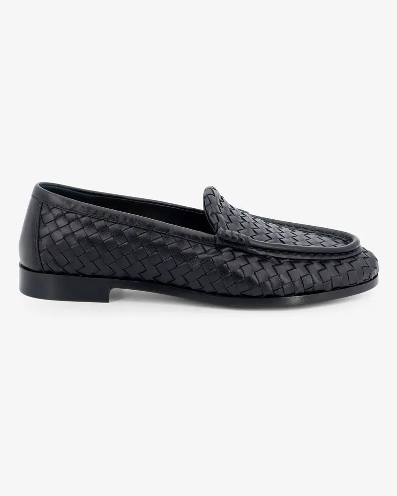 Bottega Veneta Silenzio leather loafers with Intrecciato motif -  - gender_Man Black