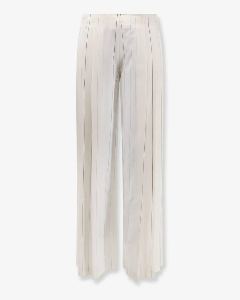 Semicouture Viscose and virgin wool trousers -  - gender_Woman White