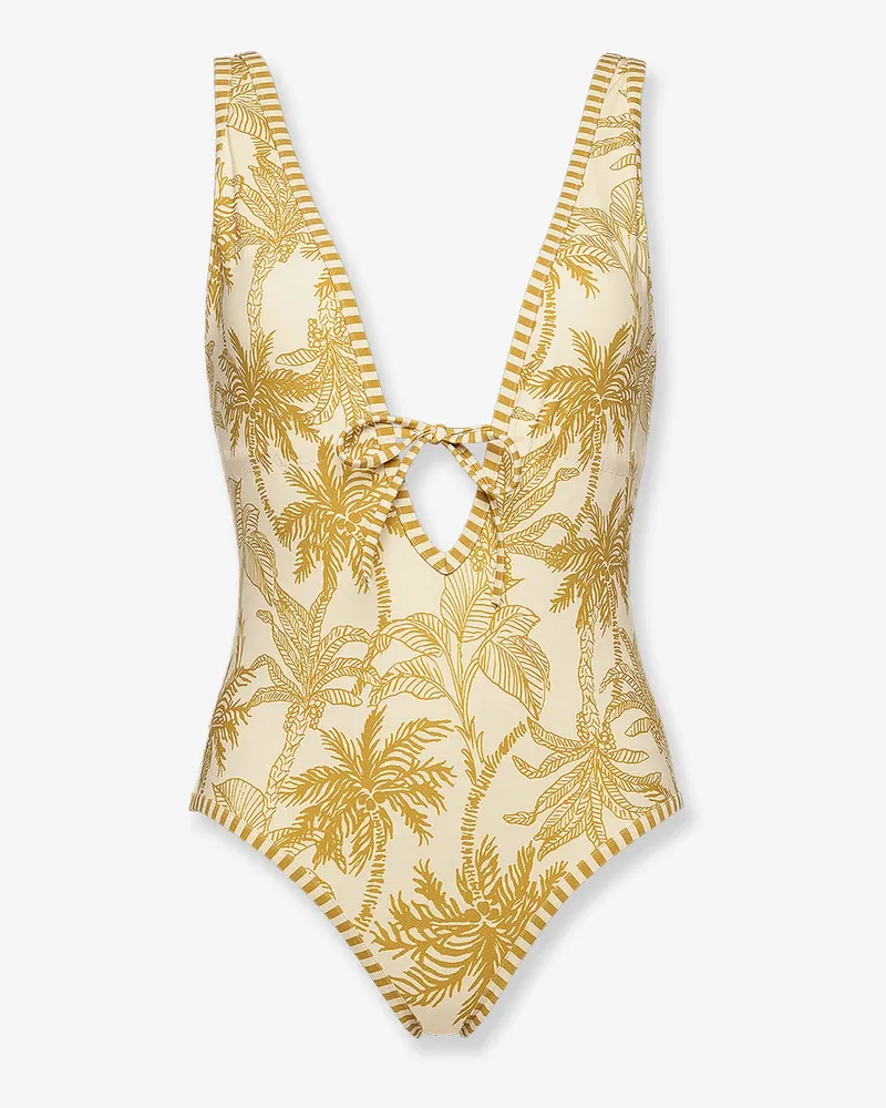 Eres One-piece swimsuit with all-over print -  - gender_Woman Yellow