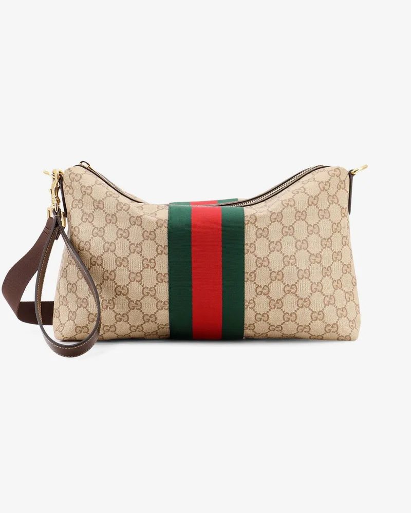 Gucci GG canvas crossbody bag with Nastro Web on the front -  - gender_Man Beige