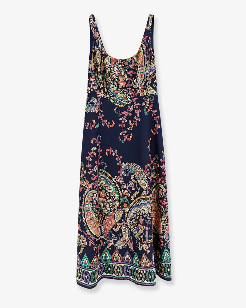Etro Dress with iconic multicolor print -  - gender_Woman Blue