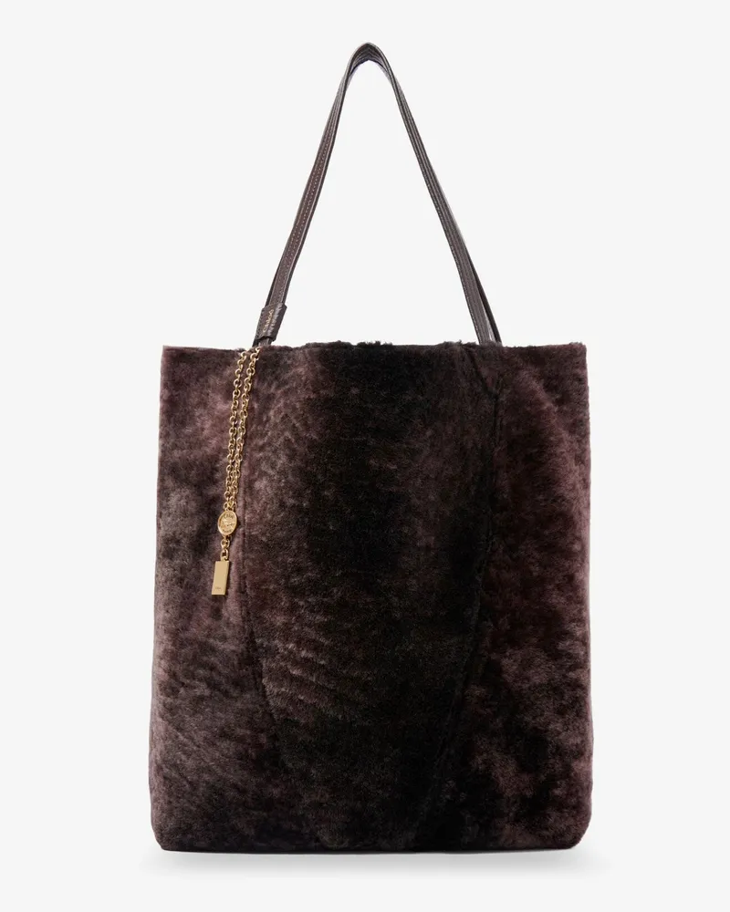 Chloé Spin shearling shoulder bag -  - gender_Woman Brown