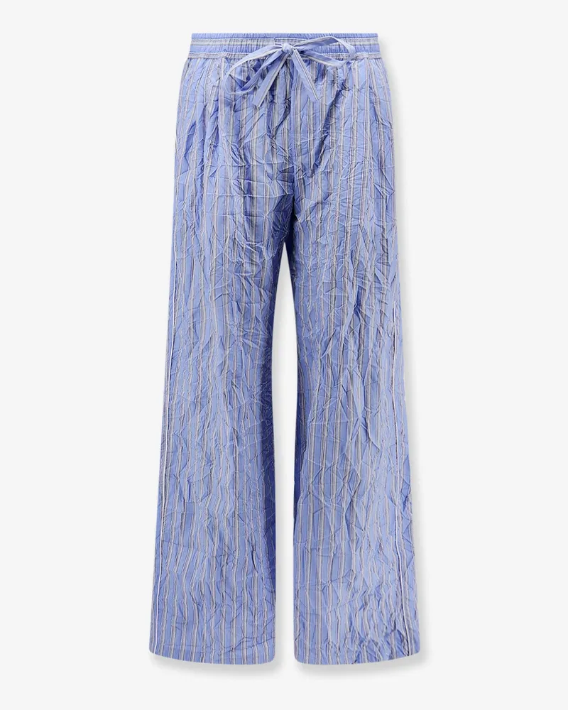 Dolce & Gabbana Vanity Pajamas froissé poplin trousers -  - gender_Man Blue