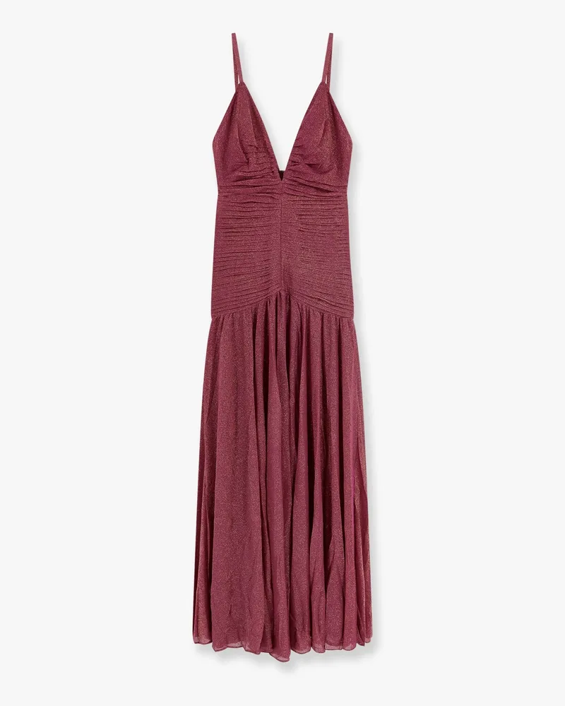 Pat Bo Viscose blend long dress with metallic effect -  - gender_Woman Purple