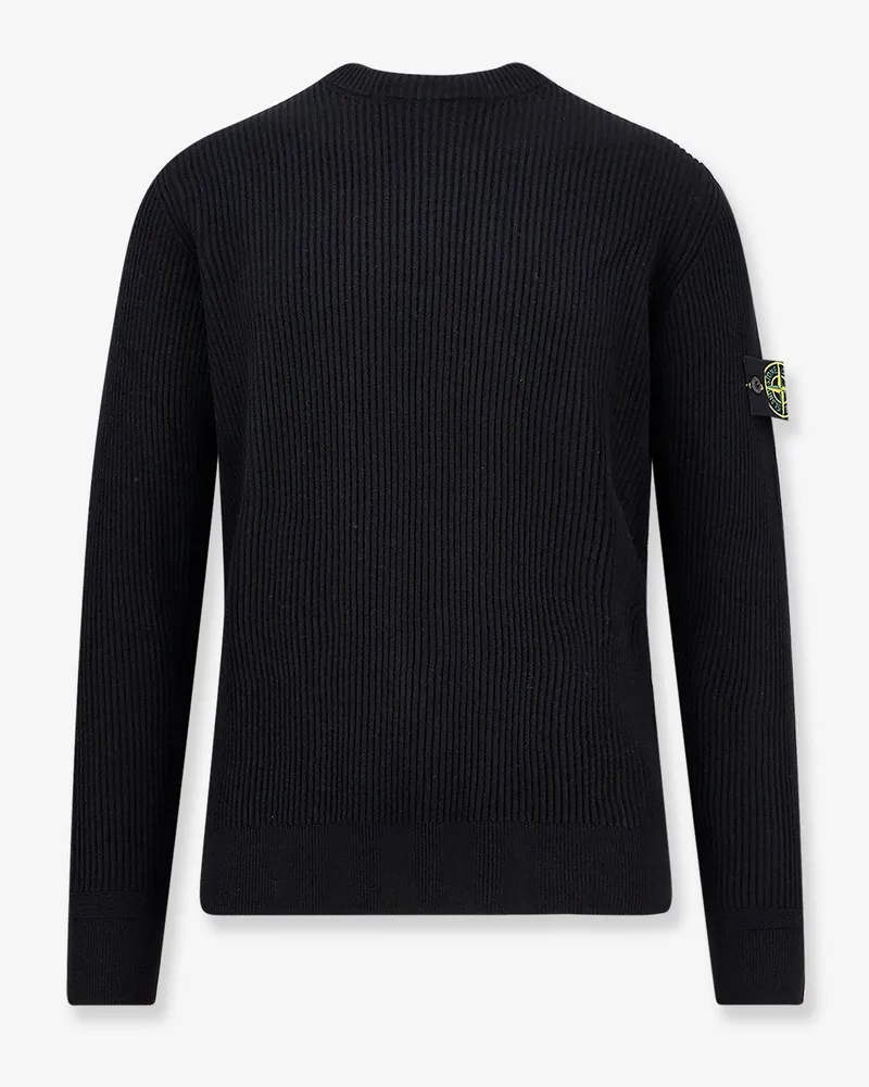 Stone Island Certified virgin wool sweater -  - gender_Man Black