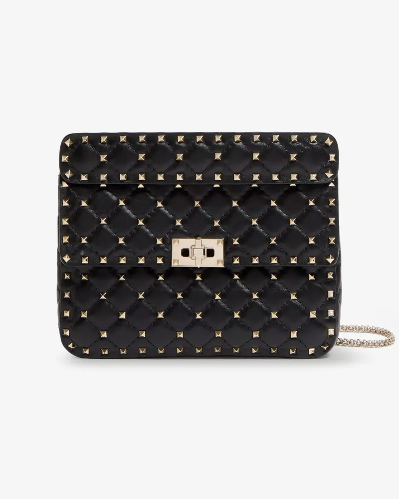 Valentino Garavani Rockstud Spike leather crossbody bag with iconic all-over studs -  - gender_Woman Black