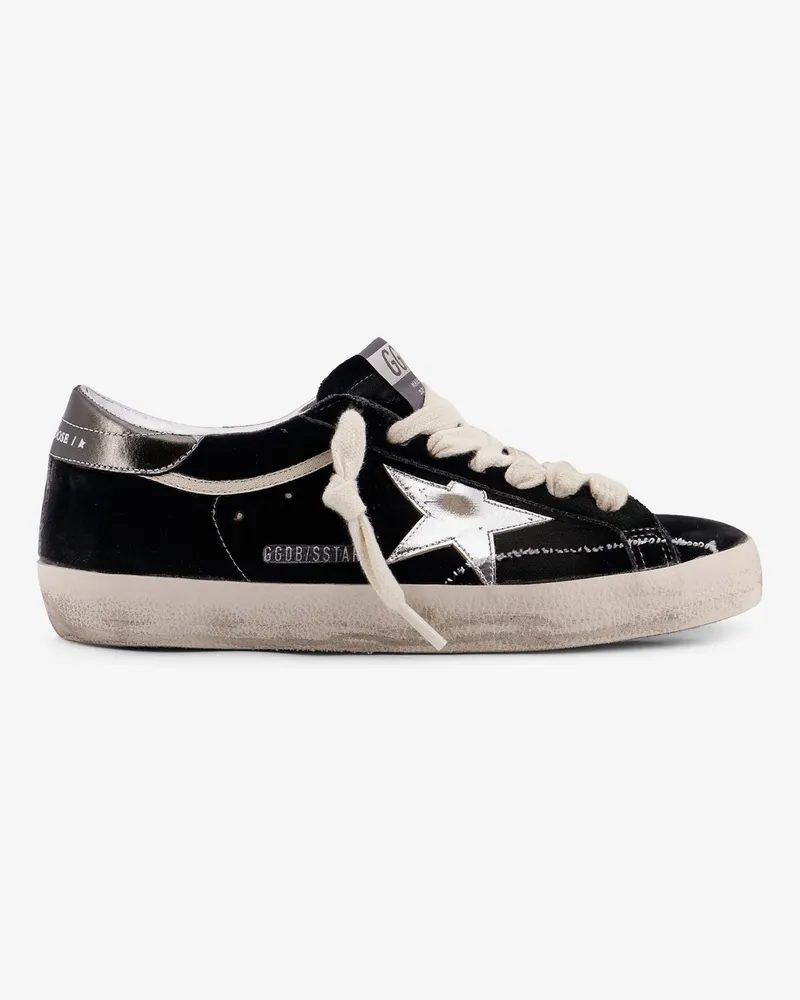 Golden Goose Superstar chenille sneakers with side logo -  - gender_Man Black