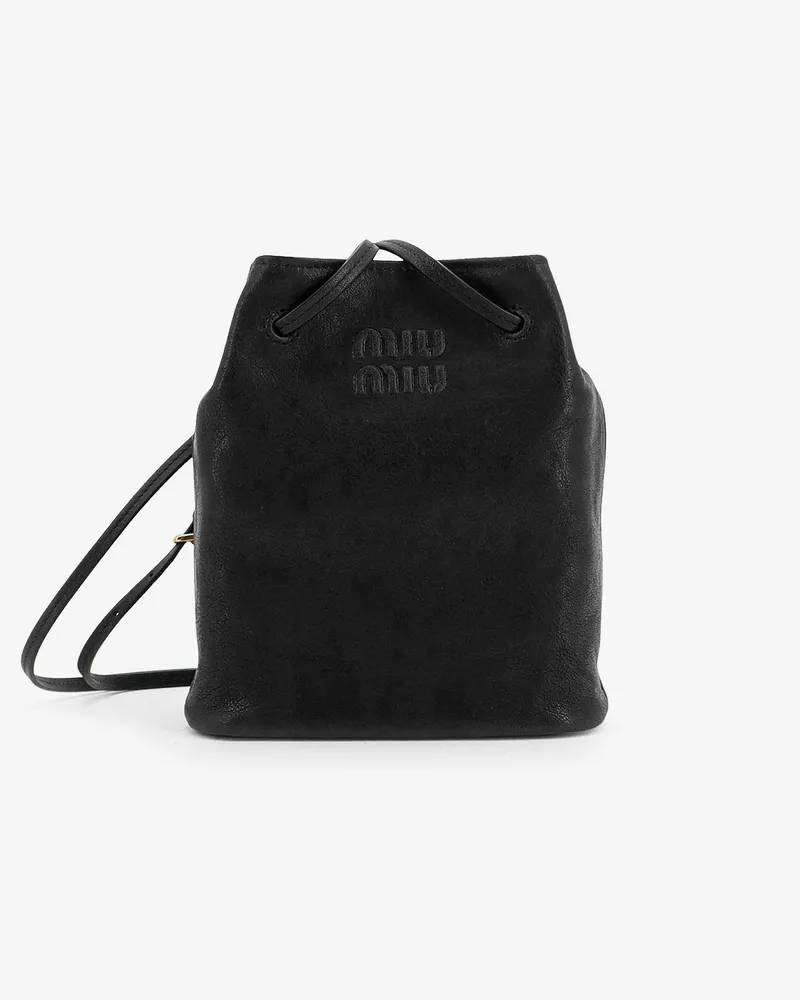 Miu Miu Leather mini crossbody bag -  - gender_Woman Black