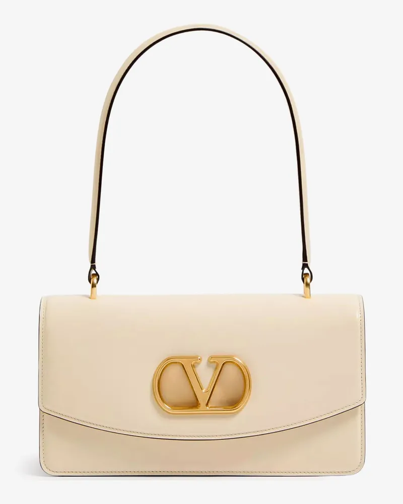 Valentino Garavani Leather Vlogo shoulder bag -  - gender_Woman White