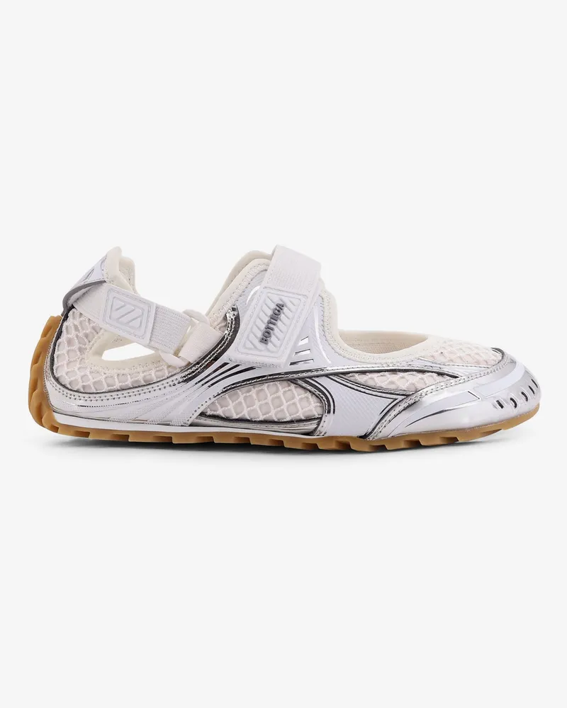 Bottega Veneta Technical fabric and mesh Mary-Jane sneakers -  - gender_Woman Silver