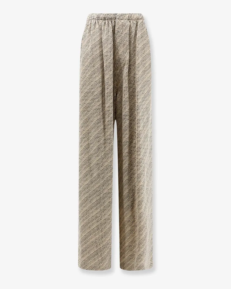 Balenciaga Monogram silk trousers -  - gender_Woman Beige