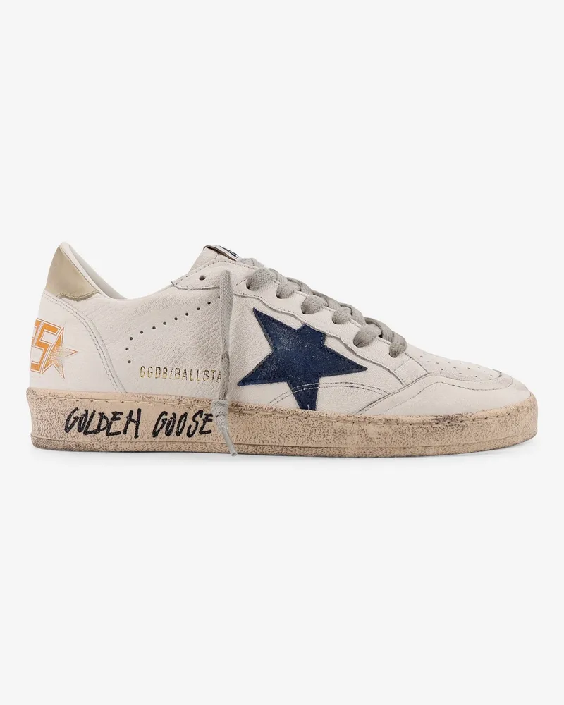 Golden Goose Ball Star leather sneakers -  - gender_Man White