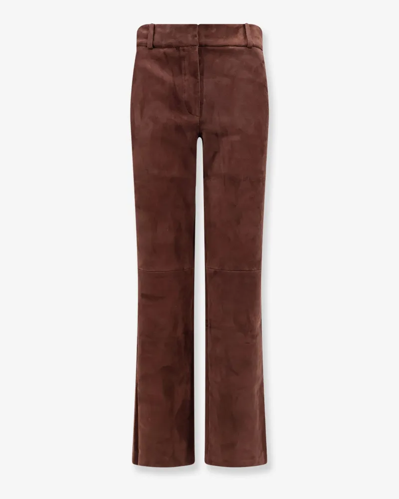 Arma Stretch suede trousers -  - gender_Woman Brown