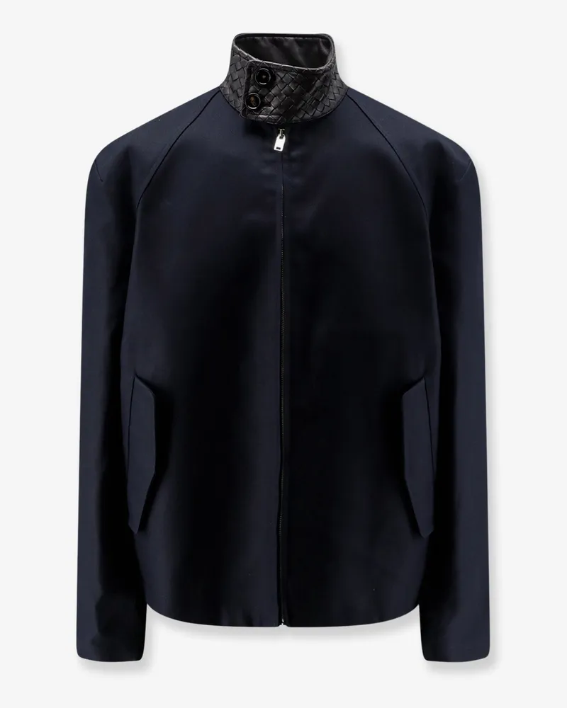 Bottega Veneta Harrington compact cotton gabardine jacket -  - gender_Man Blue