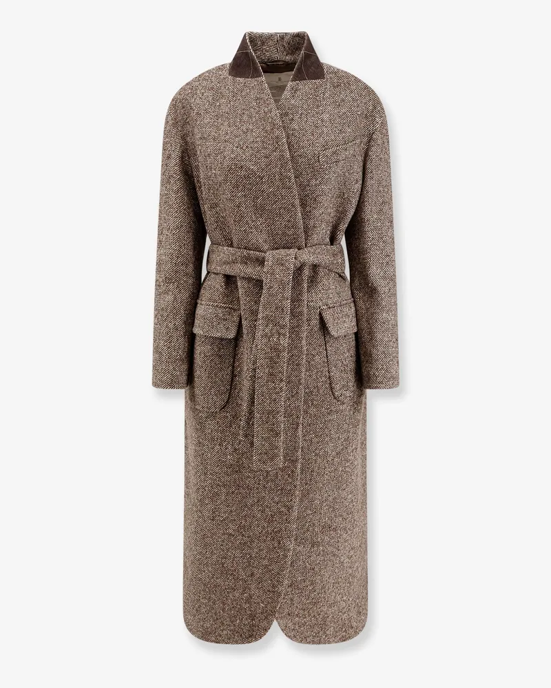Brunello Cucinelli Wool blend padded coat -  - gender_Woman Brown