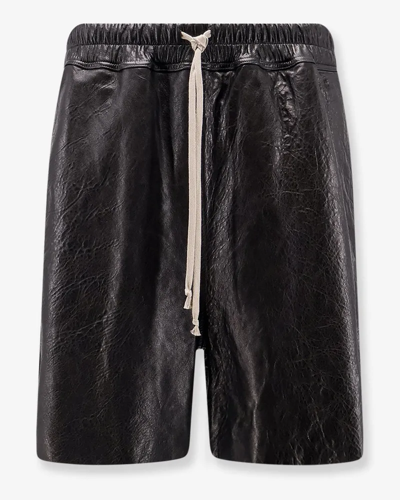 Rick Owens Leather shorts -  - gender_Man Black