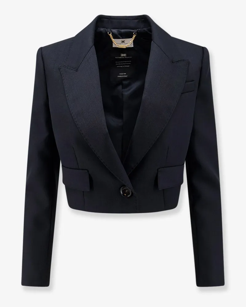 Elisabetta Franchi Spencer virgin wool blazer -  - gender_Woman Black