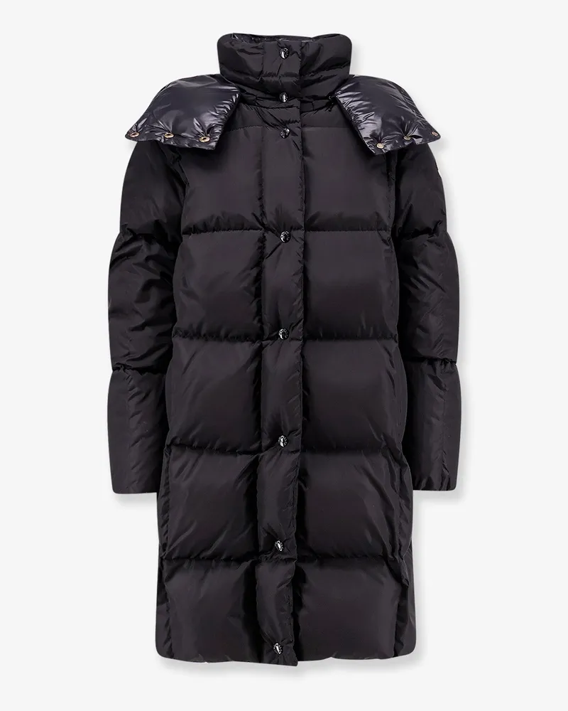 Moncler Litte nylon long down jacket -  - gender_Woman Black