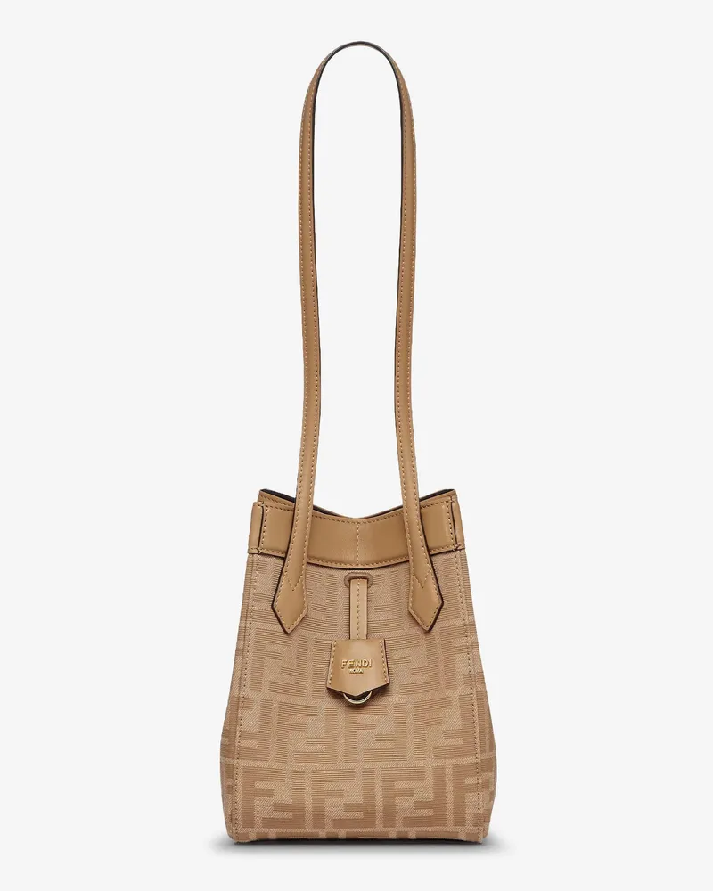 Fendi Origami Mini FF fabric bucket bag -  - gender_Woman Beige