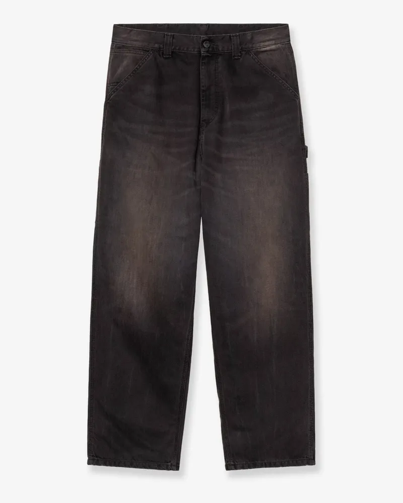 Carhartt WIP Washed-out black denim jeans -  - gender_Man Black