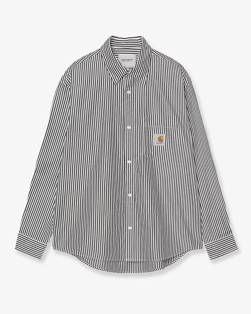 Carhartt WIP Daldry striped cotton shirt -  - gender_Man Black