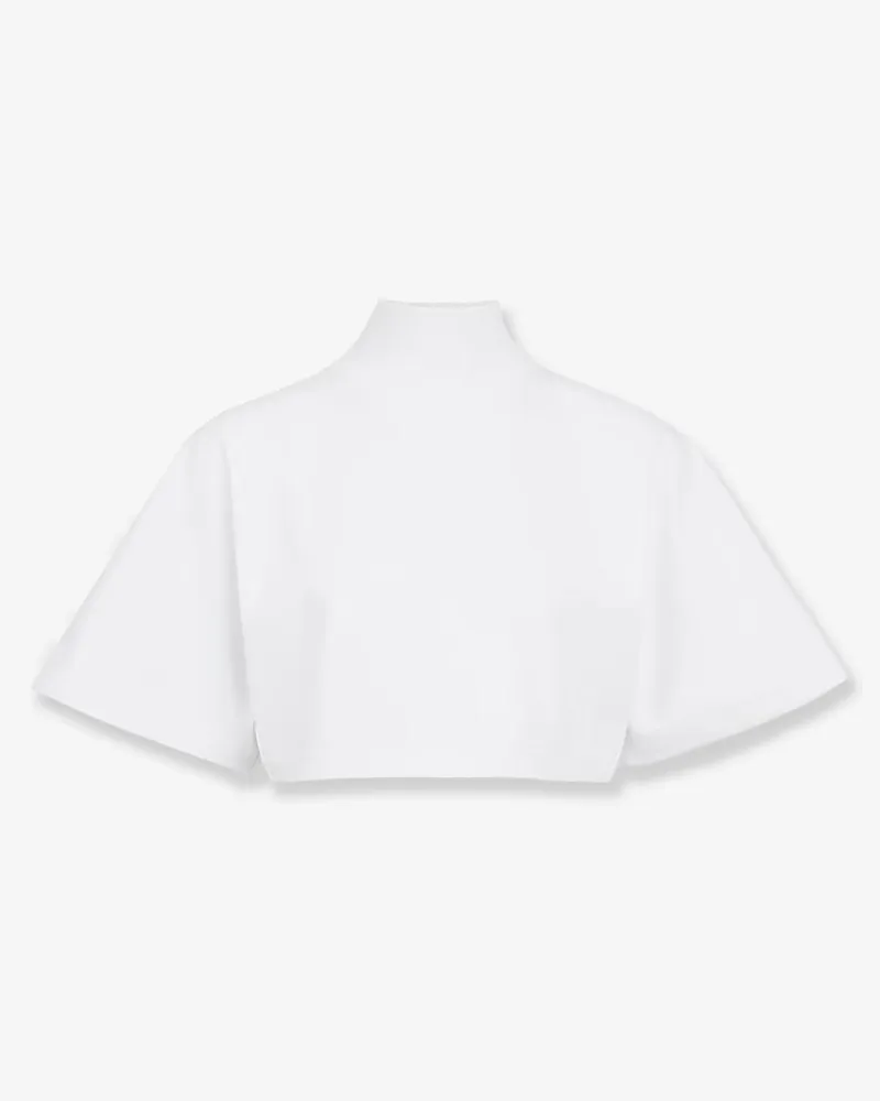 Alaïa Cotton crop T-shirt -  - gender_Woman White