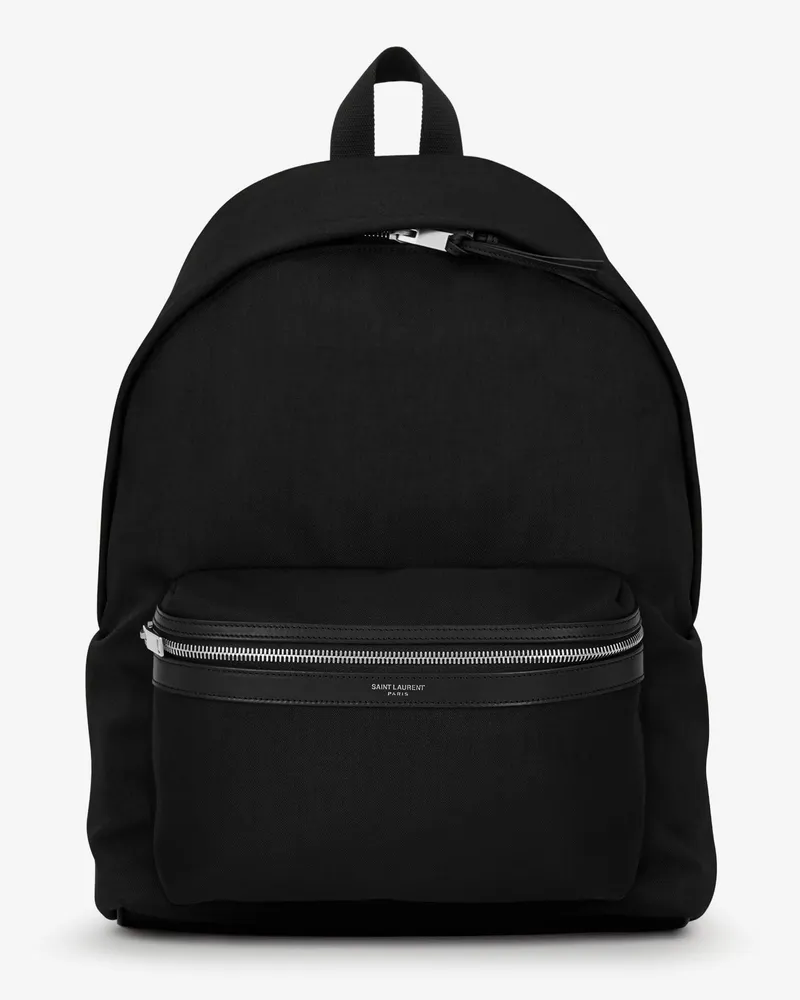 Saint Laurent Nylon and leather City backpack -  - gender_Man Black
