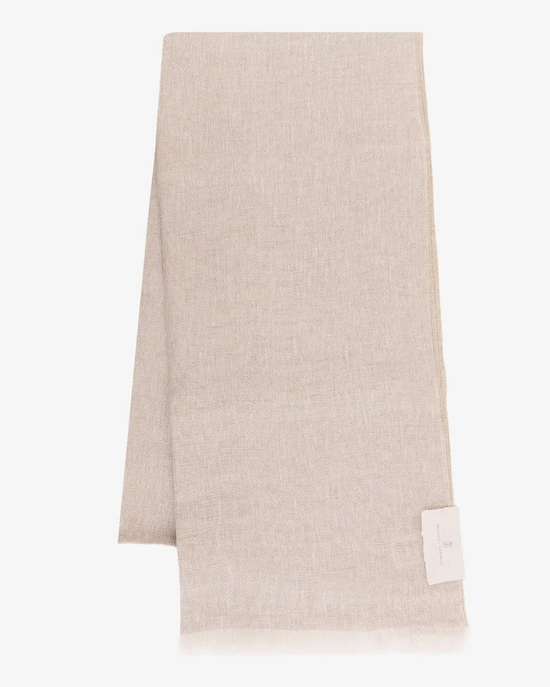 Brunello Cucinelli Sparkling linen scarf -  - gender_Woman Beige