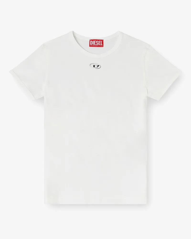 Diesel T-UNCUTIESLONG-OD cotton blend T-shirt -  - gender_Woman White