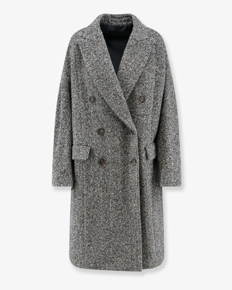 Brunello Cucinelli Virgin wool and alpaca overcoat -  - gender_Woman Black